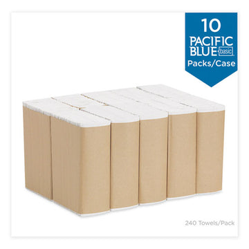 Georgia Pacific® Professional Pacific Blue Basic C-fold Paper Towels,10 1-10x13 1-5, White, 240-pack,10 Pks-ct freeshipping - TVN Wholesale